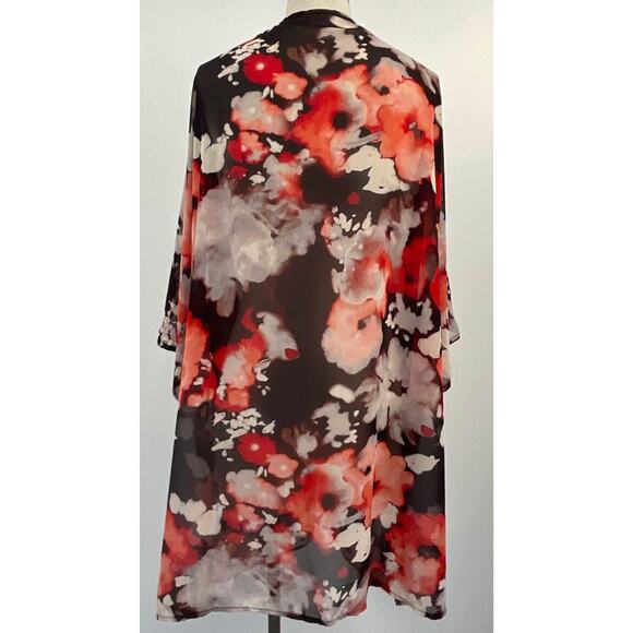 Lularoe Womans Floral Jacket/Kimono Size Large - Picture 5 of 7